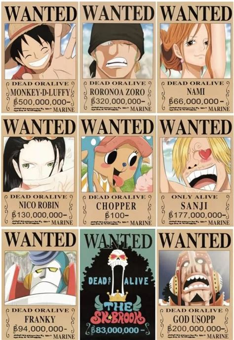 10 Posters of One Piece Straw Hat Pirates Bounty ( poster luffy nami sanji usopp - lagoagrio.gob.ec