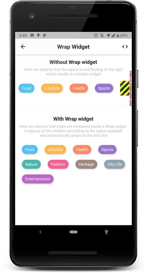 A Flutter Appliction Listing All The Widgets Covered In Flutter Widget : Free Flutter Source Code