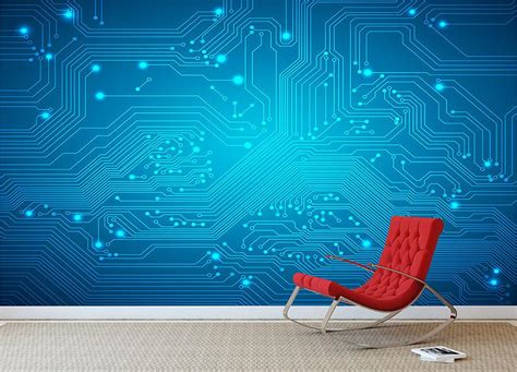 Technological vector Wall Mural Wallpaper | Canvas Art Rocks