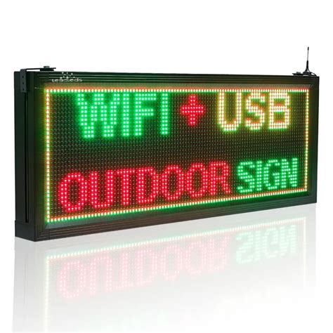 P10 Outdoor Waterproof LED Sign, Wifi Storefront Message Board, Open ...