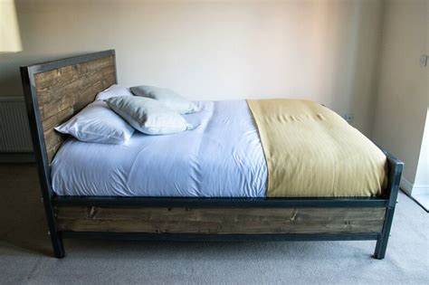 Kingsize Industrial Bed Frame Handcrafted Furniture - Etsy