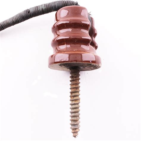 Guy Strain Insulator for Electric Wire Straining Line in Brown Ceramic ...