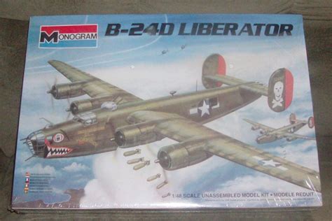 VINTAGE MONOGRAM B 24D LIBERATOR BOMBER 1 48 SCALE MODEL KIT FACTORY on PopScreen