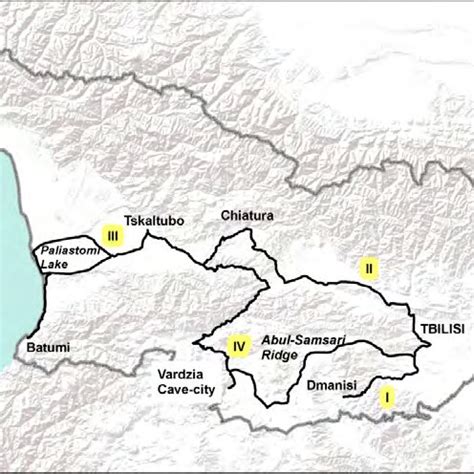 Map of the Field Trips of IGCP 610 in Georgia. I.... | Download Scientific Diagram