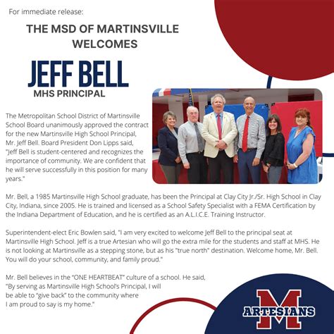 Martinsville High School Principal – MSD of Martinsville