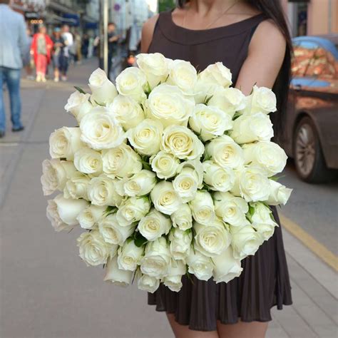 50 White Roses Bouquet in Miami Beach, FL | Luxury Flowers Miami