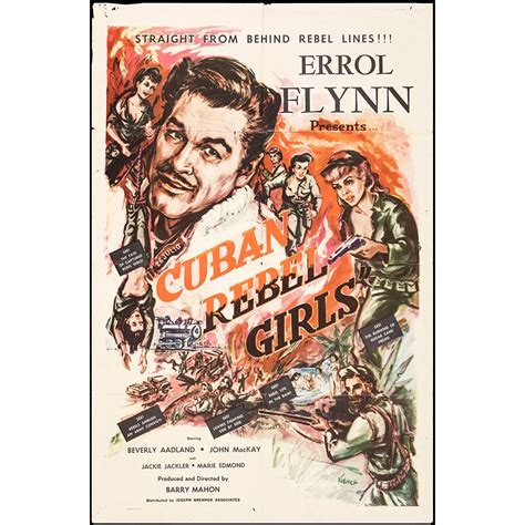 Vintage Movie Poster Cuban Rebel Girls 1959 Starring Errol Flynn and Beverly Aadland - Rare ...