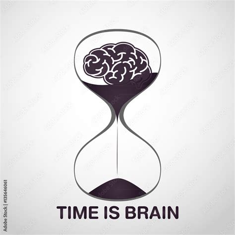 stroke brain logo vector icon design, time is brain Stock Vector | Adobe Stock