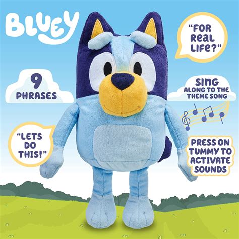 Bluey - 13" Talking Bluey Plush - Interactive - Sing Along with Bluey, 9 Different Phrases: Buy ...