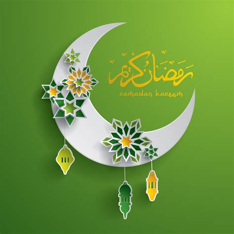 Paper graphic of islamic crescent moon 528246 Vector Art at Vecteezy