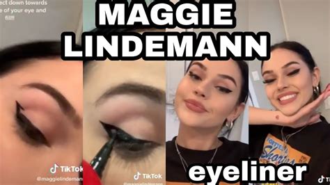 Maggie Lindemann eyeliner tutorial via tiktok | make up - YouTube