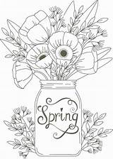 Spring Printables Coloring Pages sketch template