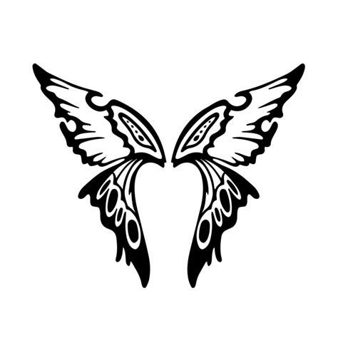 Tribal Fairy Wings Logo. Tattoo Design. Stencil Vector Illustration. 20313982 Vector Art at Vecteezy