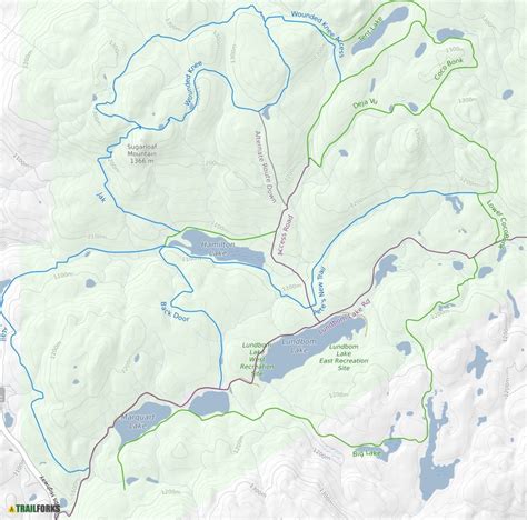 Sugarloaf Bike Park Map