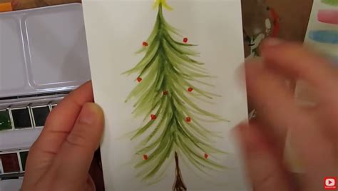 HOW to WATERCOLOR a WHIMSICAL Christmas Tree in 5 MINUTES!! - KAREN CAMPBELL, ARTIST