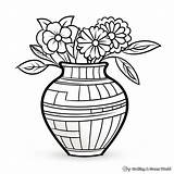 Vase Coloring Pages sketch template