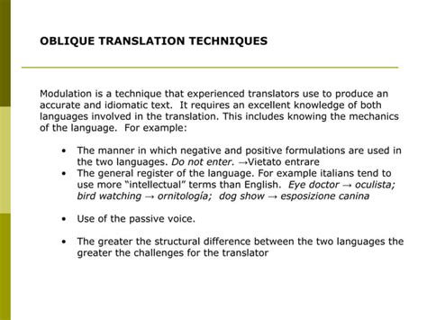 Translation techniques presentation