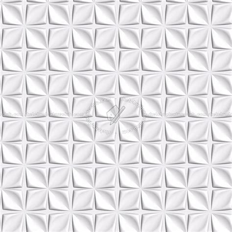 White interior 3D wall panel texture seamless 02973