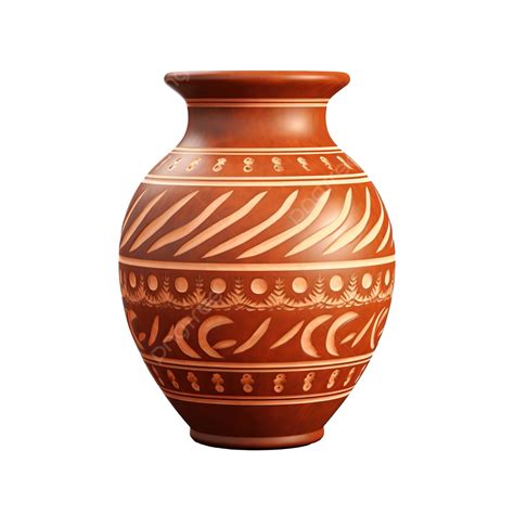 A Clay Vase Isolated On A White Background, Antique, Jug, Isolated PNG Transparent Image and ...