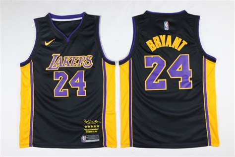 Men's Los Angeles Lakers #24 Kobe Bryant Black 2019 MVP Nike AU ...