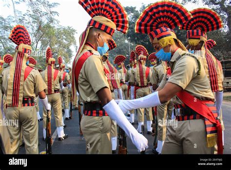 The group of West Bengal Police during Full Dress Rehearsal for ...