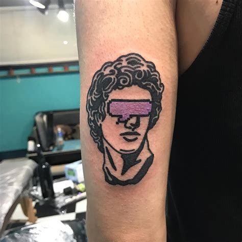 Vaporwave David by Puff Channel - Tattoogrid.net