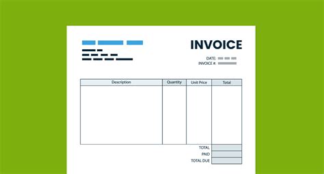 Free Blank Invoice Template for Excel