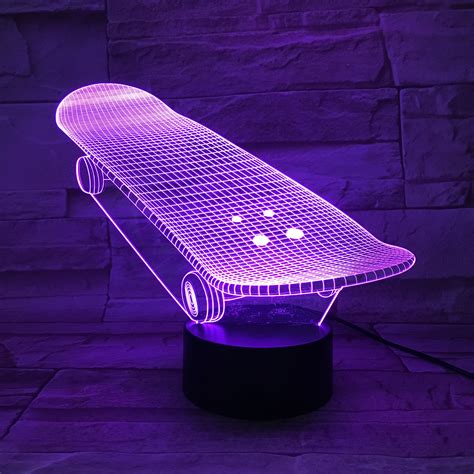 Skateboard - 3D Optical Illusion LED Lamp Hologram – The 3D Lamp®