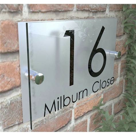 Modern Contemporary Property Number Door Sign Plaque | Etsy