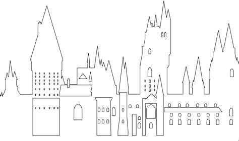 Hogwarts Castle Outline SVG