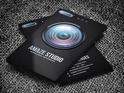 Photographer Lens Business Card by Odin Design on Dribbble