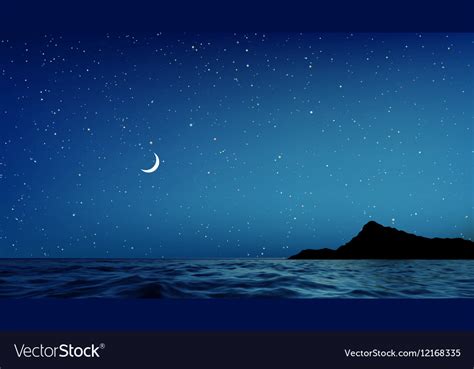 Ocean Starry Night Sky