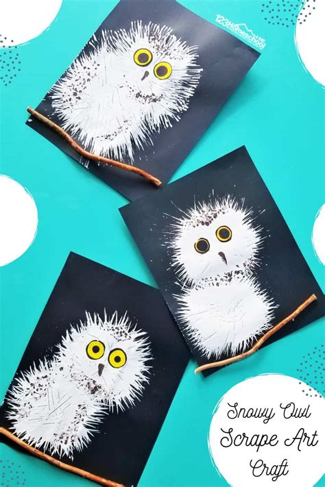 Create a Snowy Owl Baby Art Craft for Kids