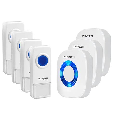 Physen Model CW Waterproof Wireless Doorbell kit with 4 Push Buttons and 3 | eBay