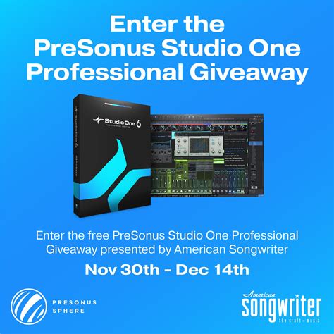 PreSonus Studio One Professional Giveaway - American Songwriter