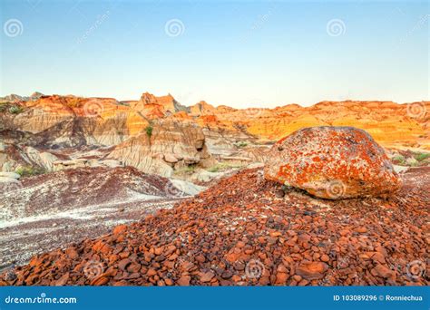 Badlands of Dinosaur Provincial Park in Alberta, Canada Stock Photo - Image of canada, geology ...