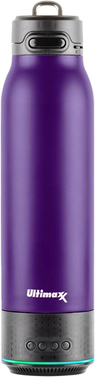 Amazon.com: Vacuum Insulated Premium Water Bottle with Rechargeable Bluetooth Speaker - Steel ...