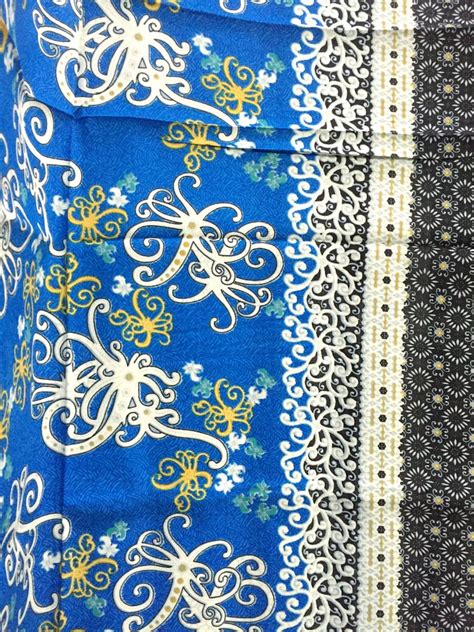 Sarawak Batik Cloth, Borneo Batik Cloth, Dayak Motif, Sarong, Royal Blue - Etsy