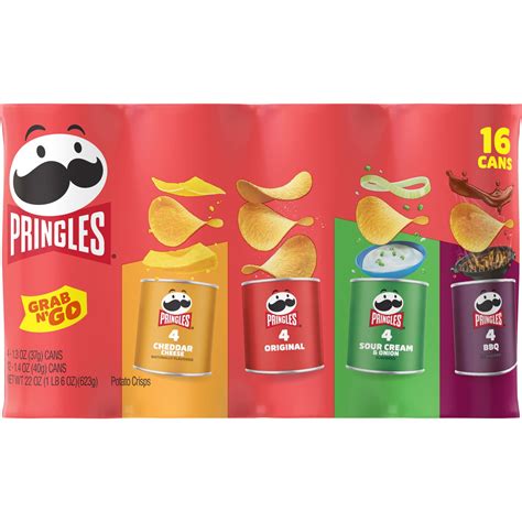 Pringles Variety Pack Potato Crisps Chips, 22 oz, 16 Count - Walmart.com