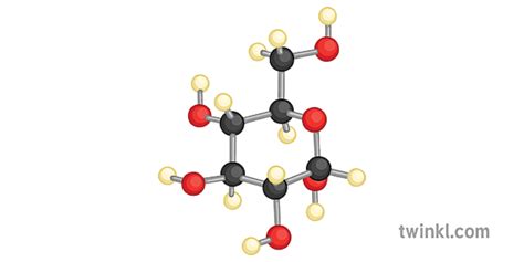 glukosa molekul struktur diagram kimia sains sekunder Illustration - Twinkl