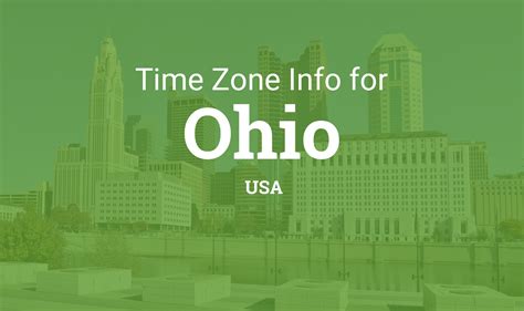 Time Zones in Ohio, United States