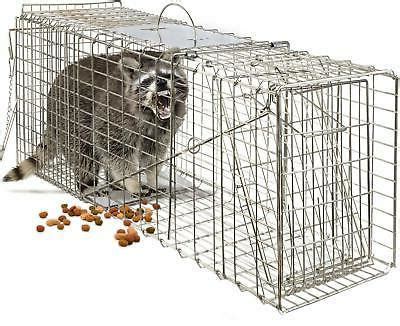 Humane Animal Trap 32x12x12 Steel Cage Live Rodent