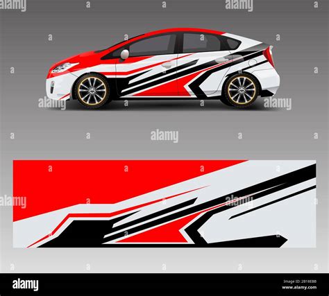 Car decal vector, graphic abstract racing designs for vehicle Sticker vinyl wrap Stock Vector ...