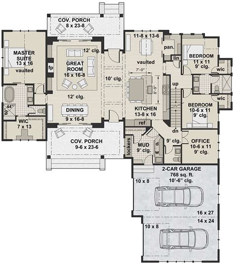 Modern Farmhouse Plan: 2,340 Square Feet, 3 Bedrooms, 2.5 Bathrooms ...