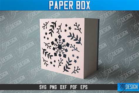 Christmas Papercut Gift Box SVG Design|Papercut (2849144)