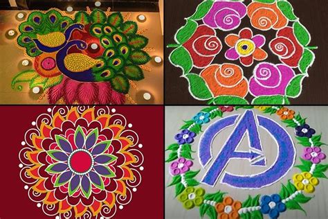 30 Easy Rangoli Designs For Kids And Beginners