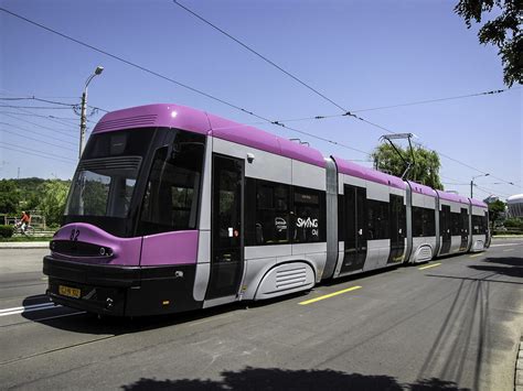 PESA Swing tram on Splaiul Independenței in Cluj-Napoca, Romania image - Free stock photo ...