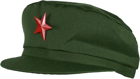 Communist Party Red Army Uniform Hat Chinese Chairman Mao Zedong Costumes Theater Accessory Cap ...