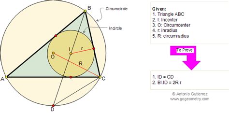 Geometry classes, Problem 154. Triangle, Inradius, Circumradius, Chord ...