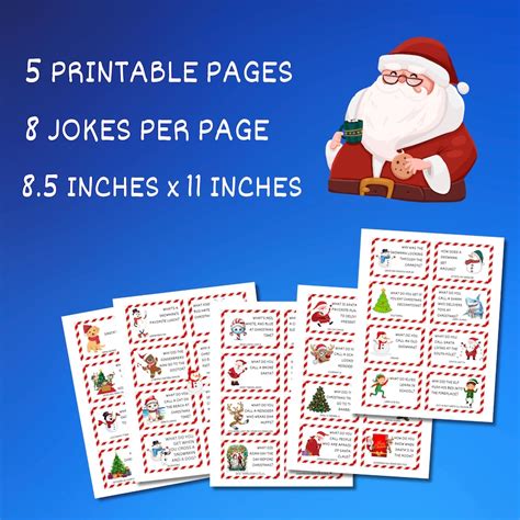 40 Printable Christmas Joke Cards for Kids Perfect for Advent Calendars and Lunchboxes Fun ...